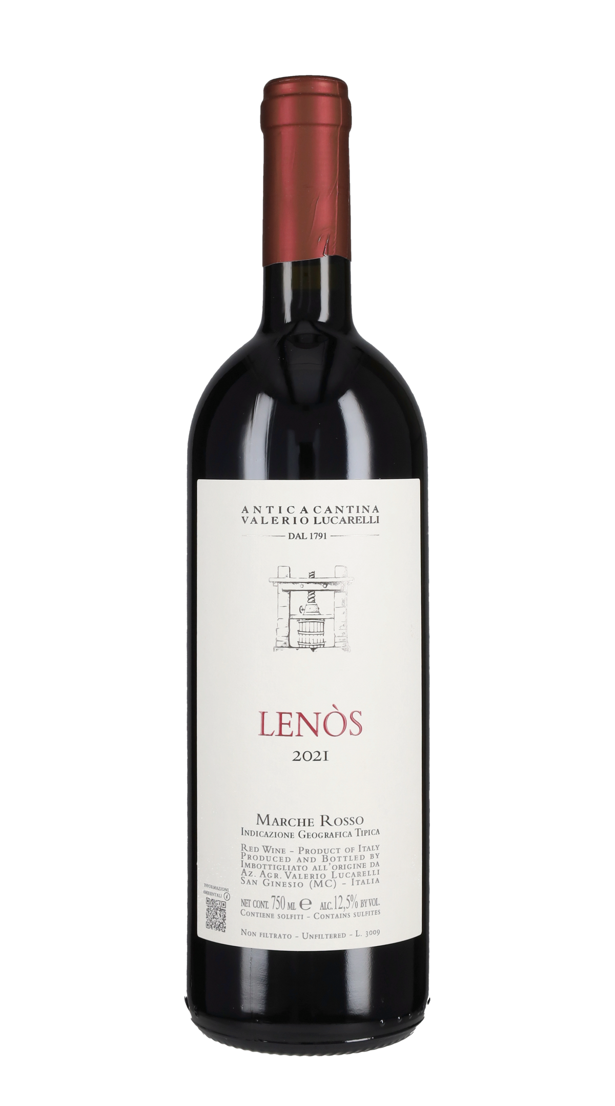 Vernaccia Nera 'Lenos' Antica Cantina Valerio Lucarelli 2021
