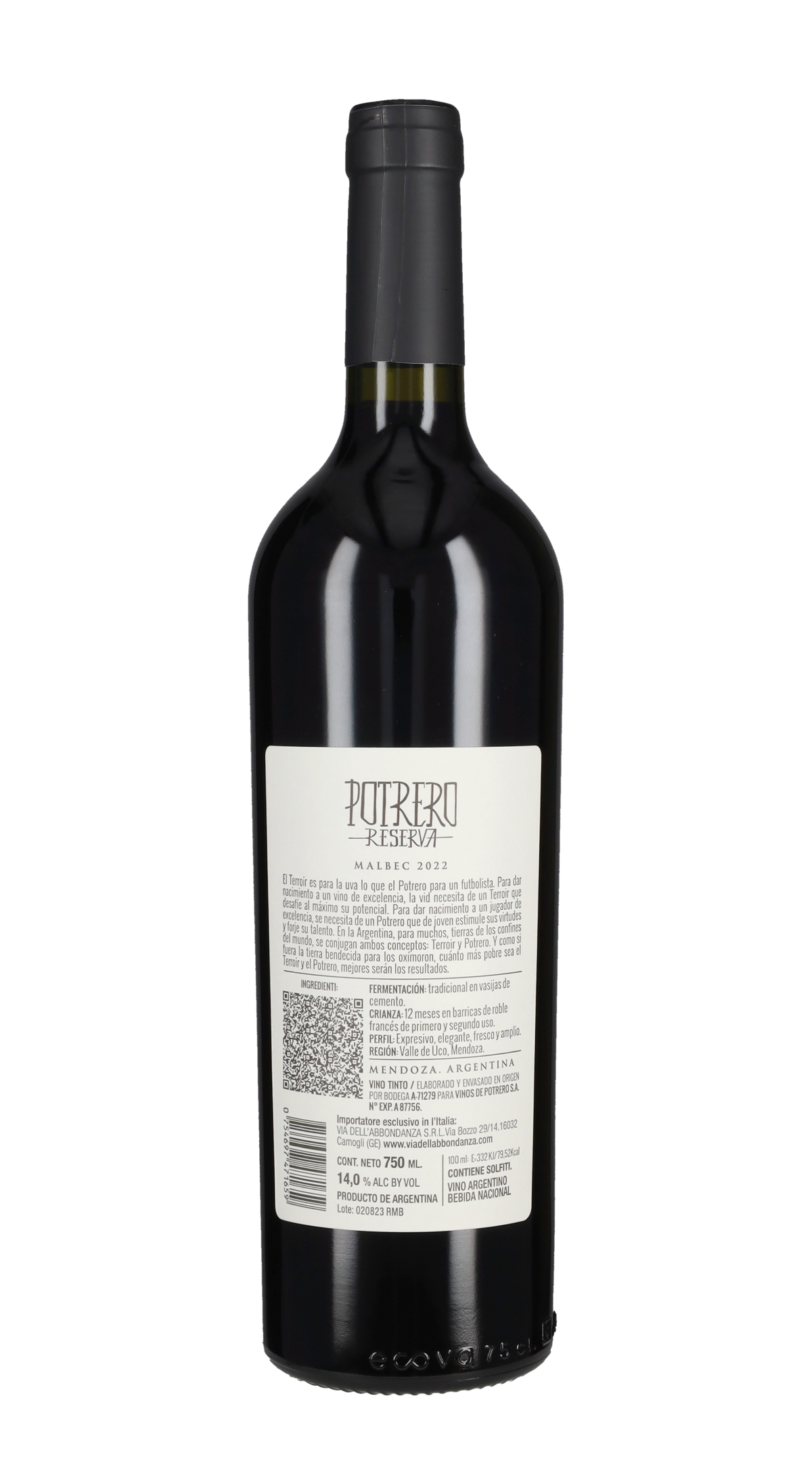 Malbec Reserva Vinos de Potrero 2022