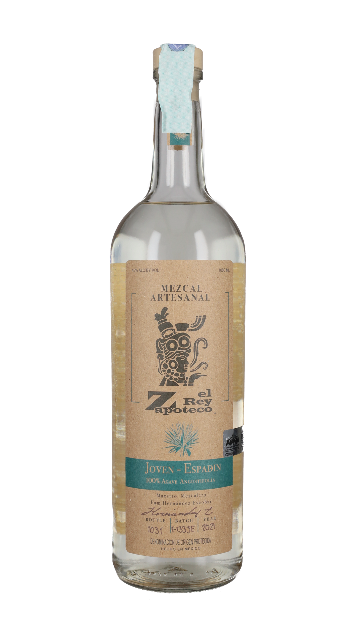 Mezcal Artesanal Joven Espadin Rey Zapoteco - 100cl