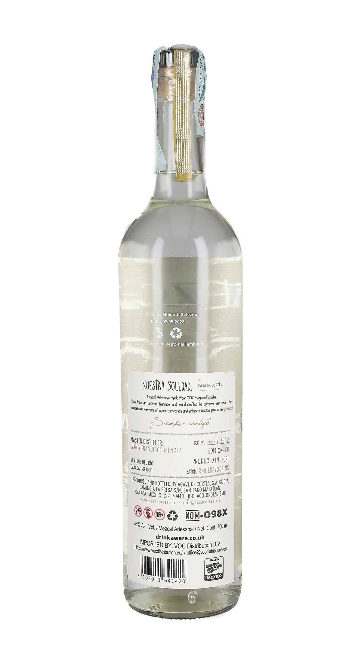 Mezcal Artesanal San Luis del Rio Nuestra Soledad