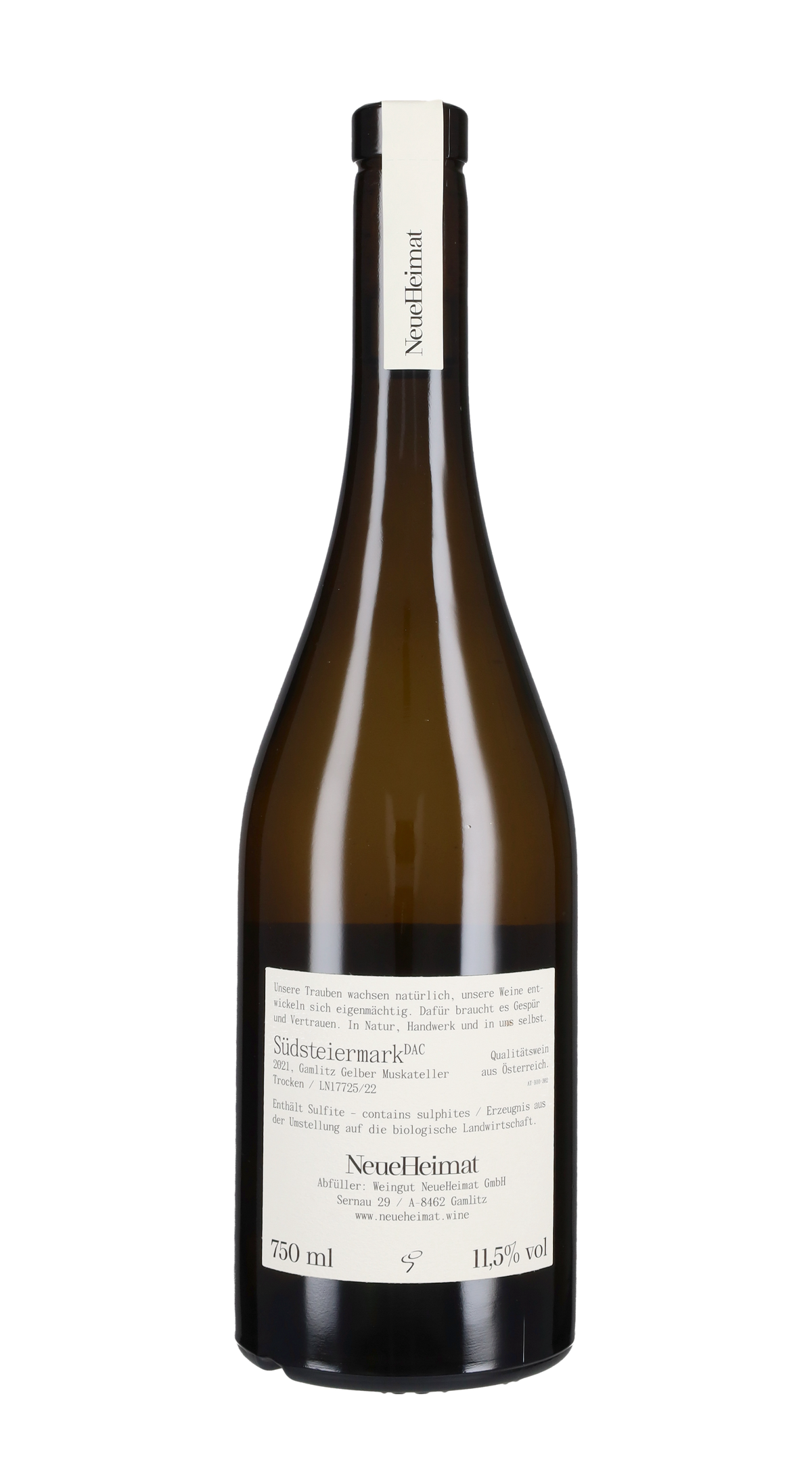 Moscato Giallo 'Gamlitz' NeueHeimat 2021