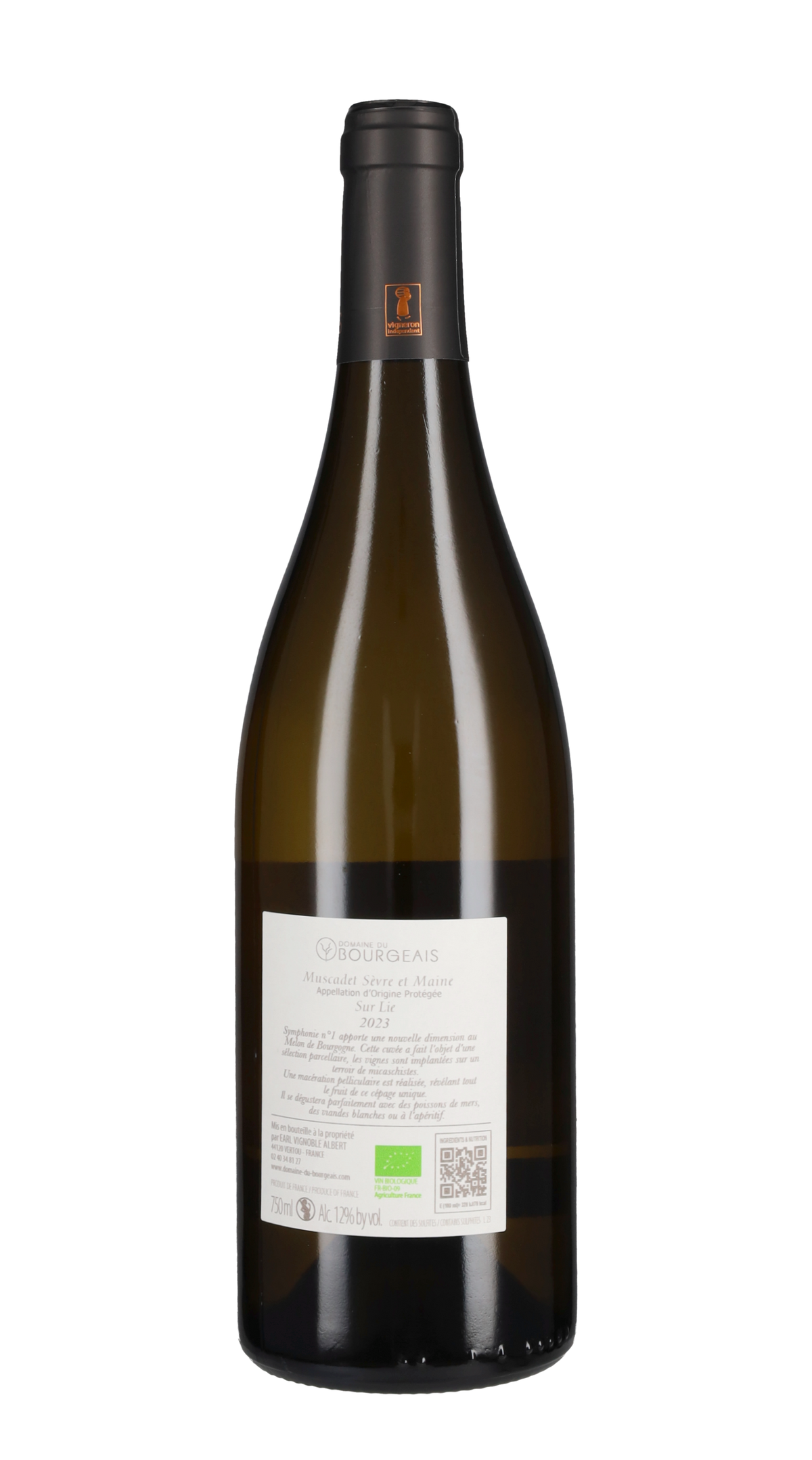 Muscadet Sèvre et Maine sur Lie 'Symphonie N°1' Domaine du Bourgeais 2023