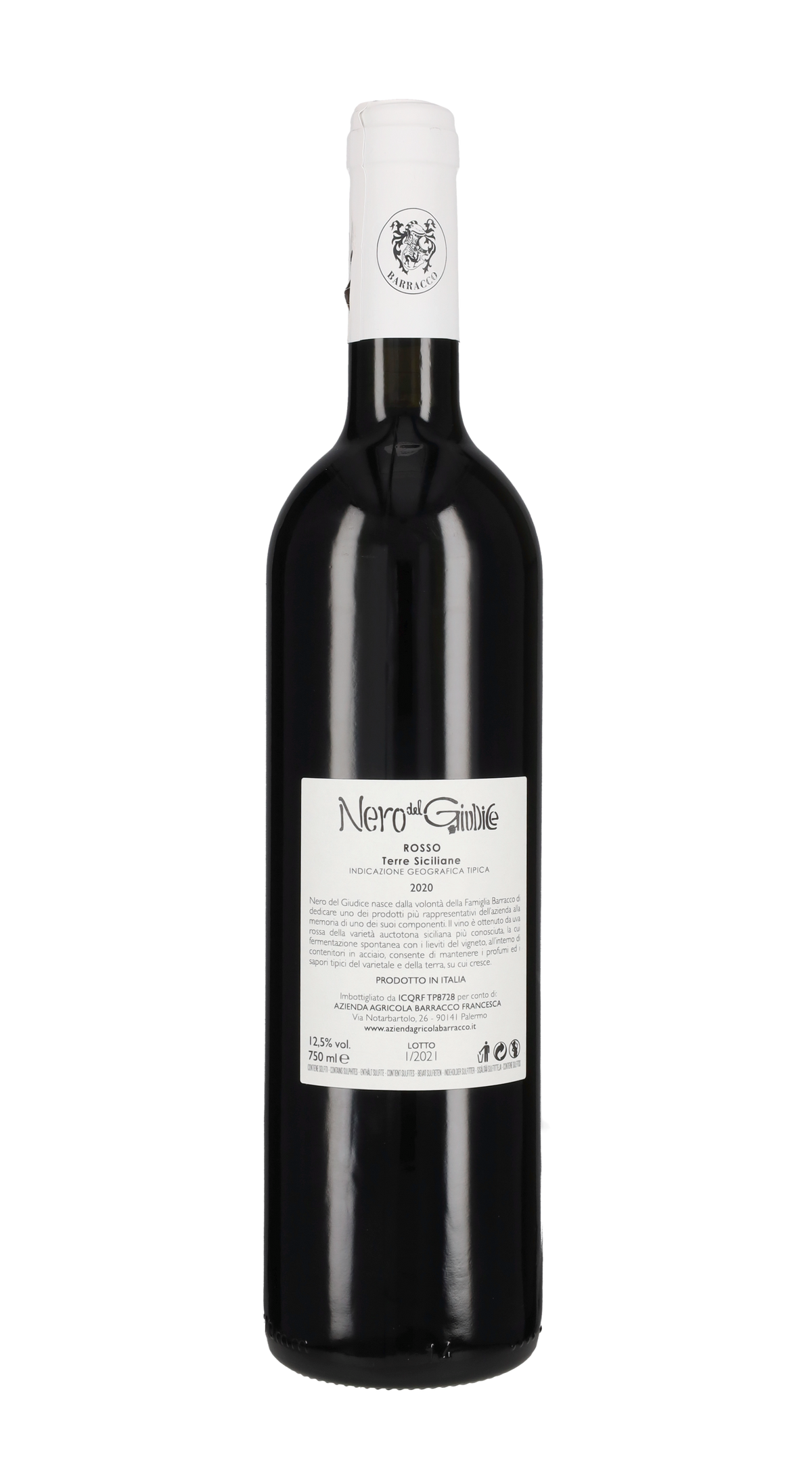 Nero d’Avola 'Nero del Giudice' Barracco 2020