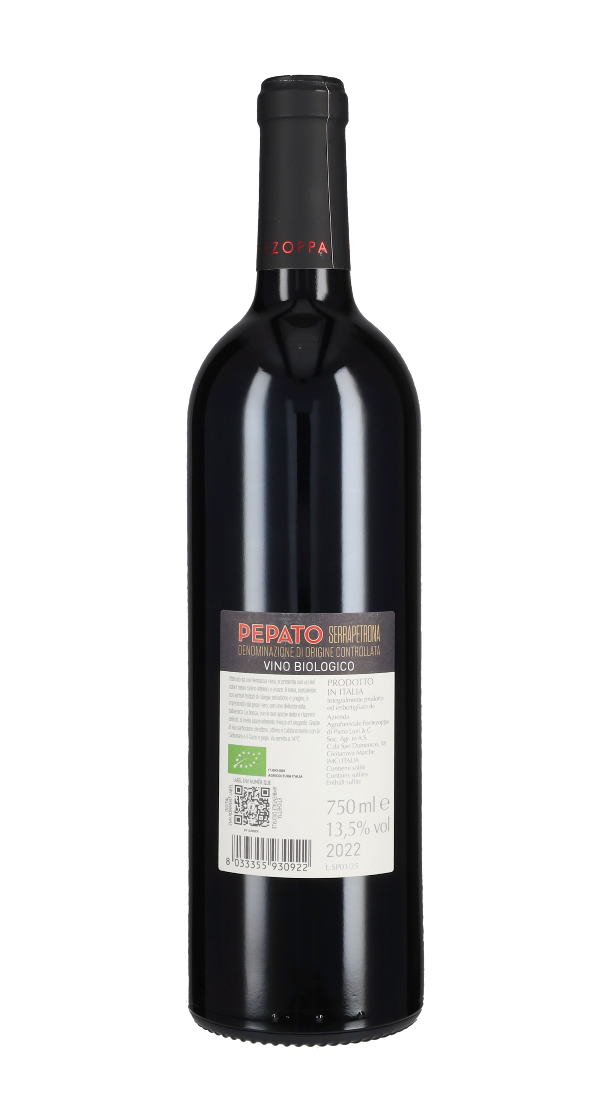 Vernaccia Nera 'Pepato' Fontezoppa 2022