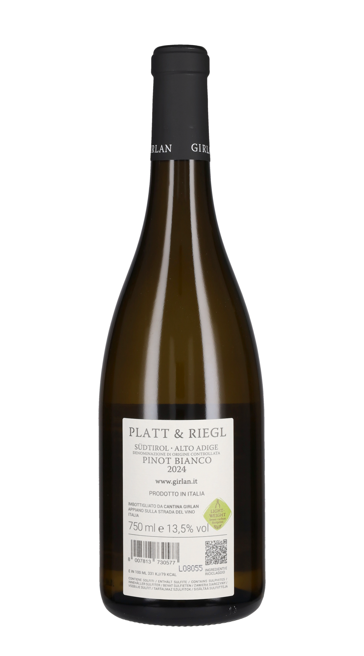 Pinot Bianco 'Platt & Riegl' Girlan 2024