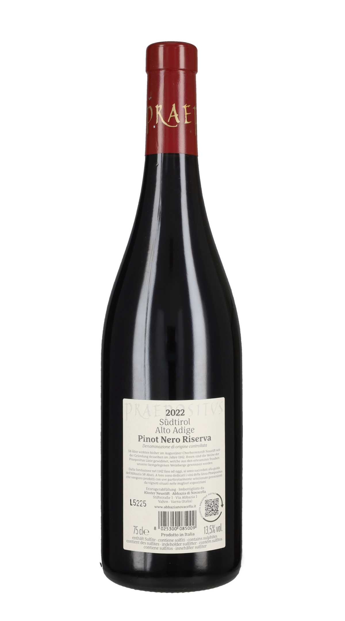 Pinot Nero Riserva 'Praepositus' Abbazia di Novacella 2023