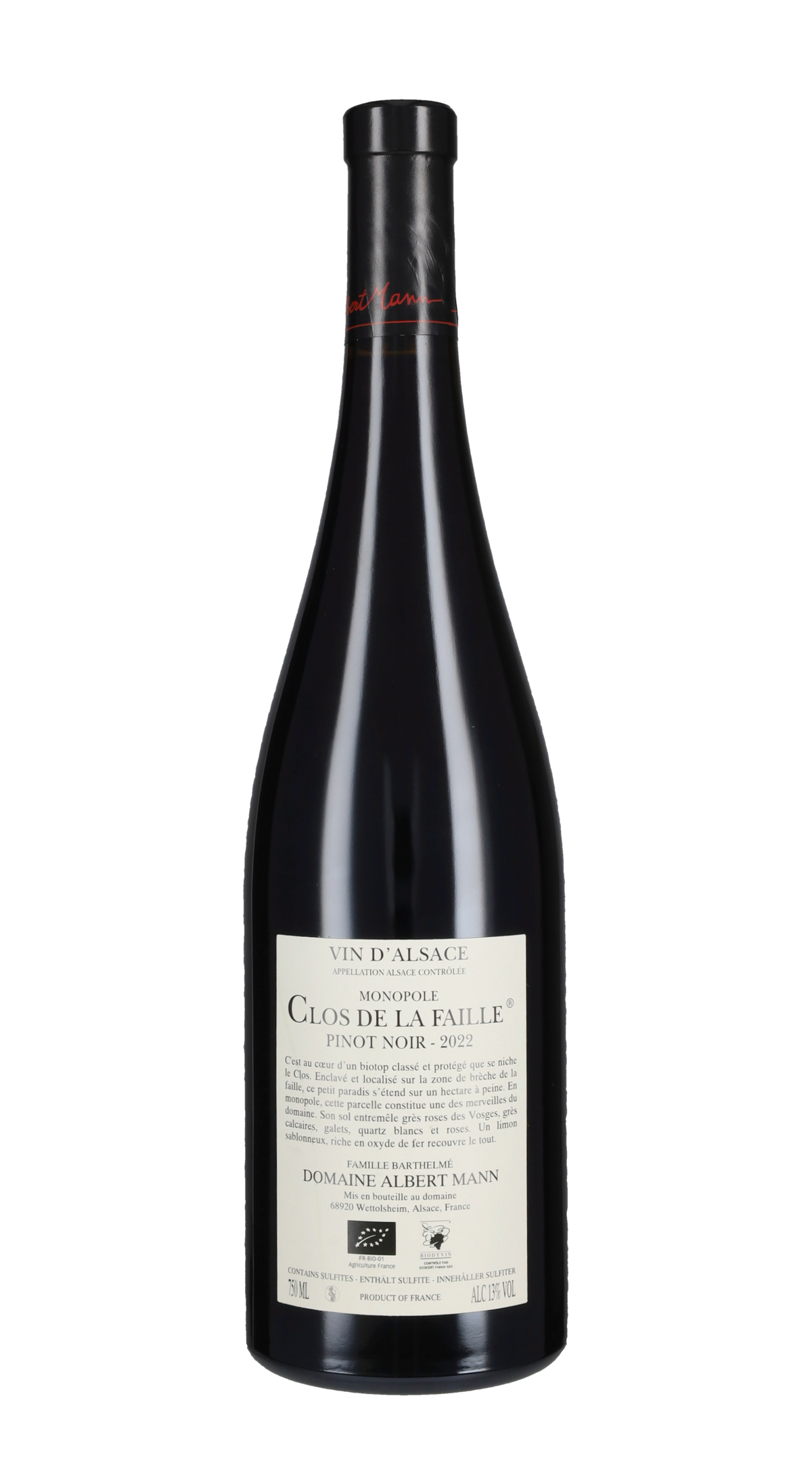 Pinot Noir 'Clos de la Faille' Albert Mann 2022