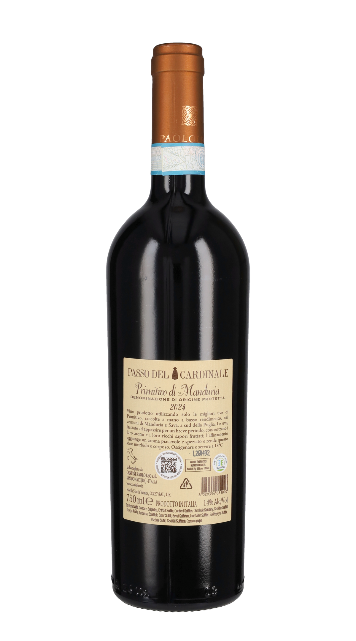 Primitivo di Manduria 'Passo del Cardinale' Paolo Leo 2024