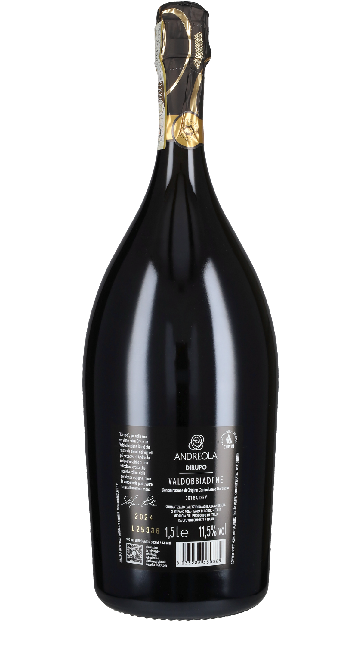 Prosecco di Valdobbiadene Superiore Extra Dry 'Dirupo' Magnum Andreola