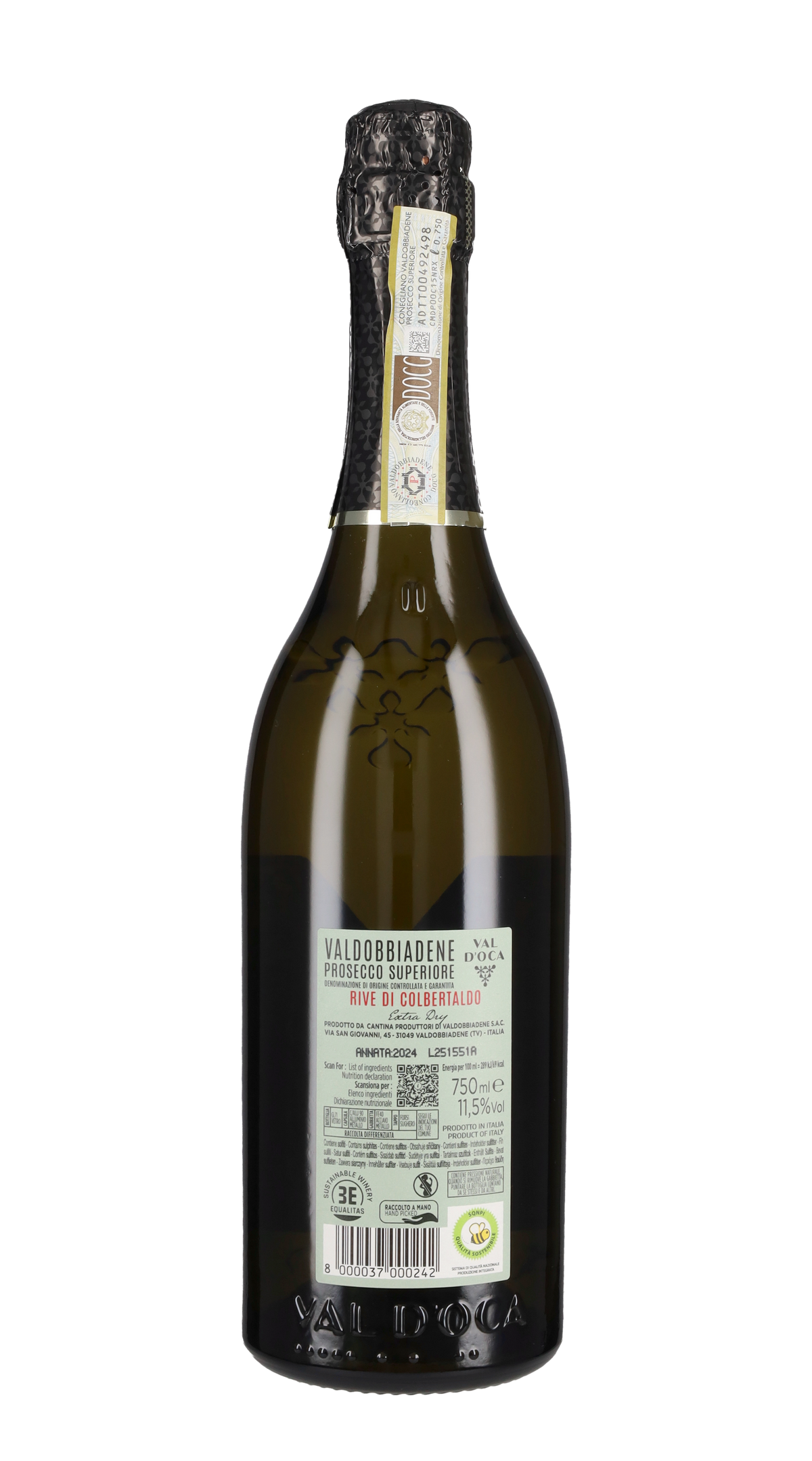Prosecco di Valdobbiadene Superiore Extra Dry 'Rive di Colbertaldo' Val d'Oca