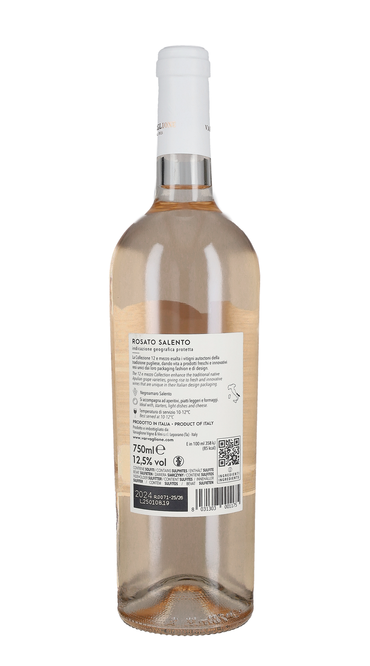 Rosato del Salento '12 e Mezzo' Varvaglione 2024