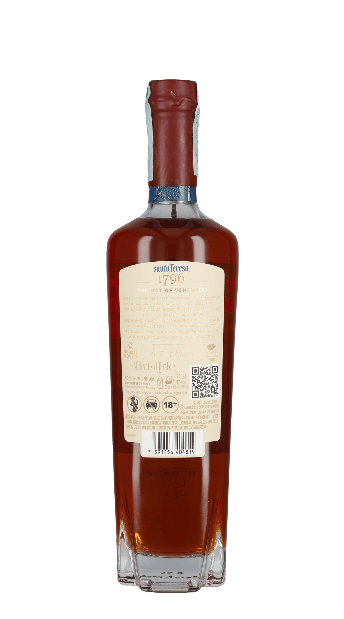 Rum Santa Teresa 1796 Metodo Solera