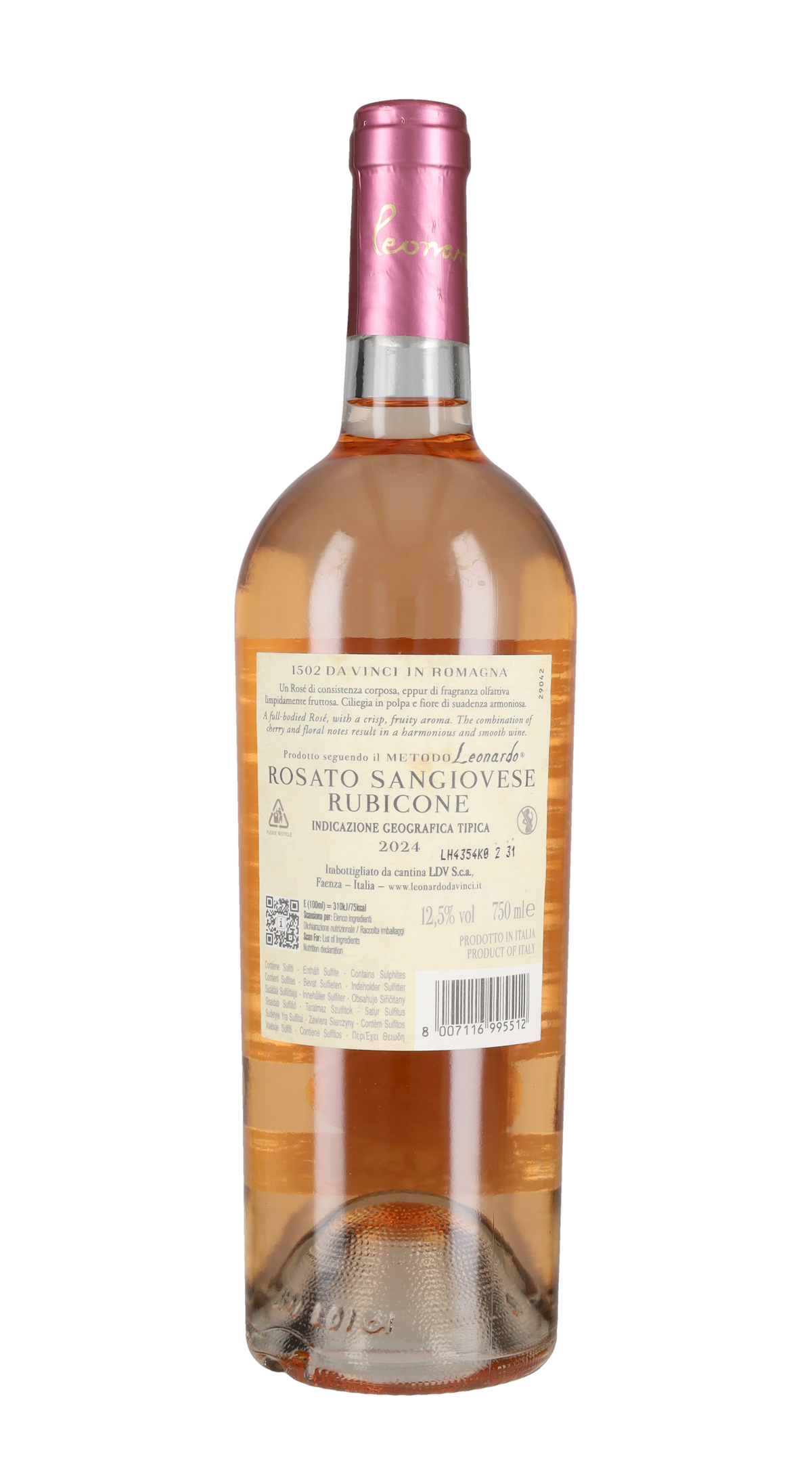 Sangiovese Rubicone Rosato 'Portocanale di Cesenatico' Leonardo Da Vinci 2024