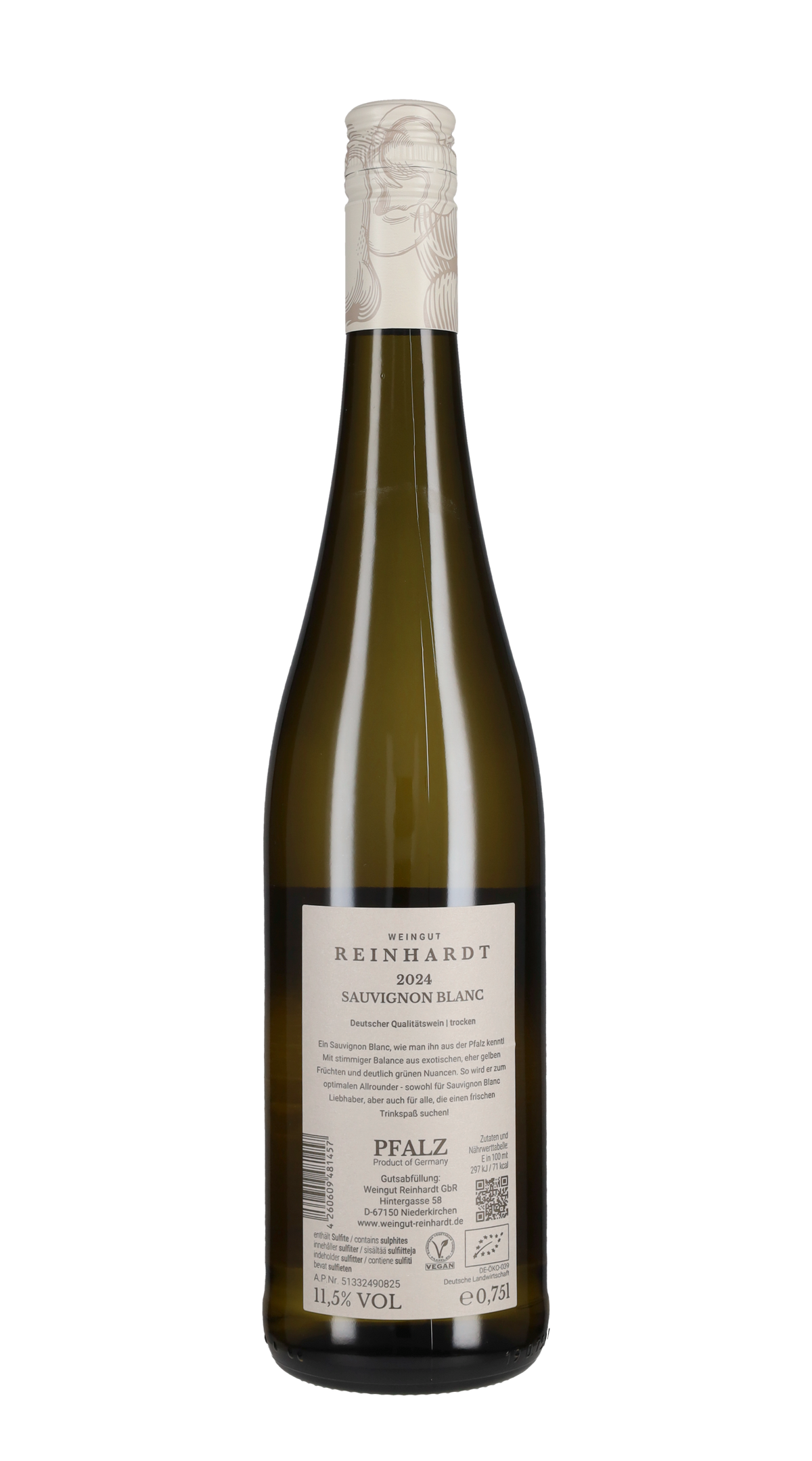 Sauvignon Blanc Gutswein Weingut Reinhardt 2024