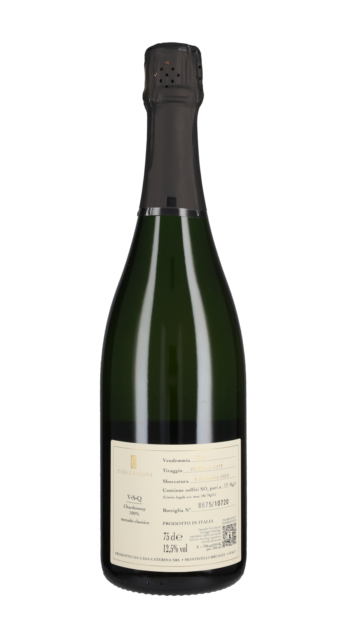 Spumante Metodo Classico Blanc de Blancs '60' Casa Caterina