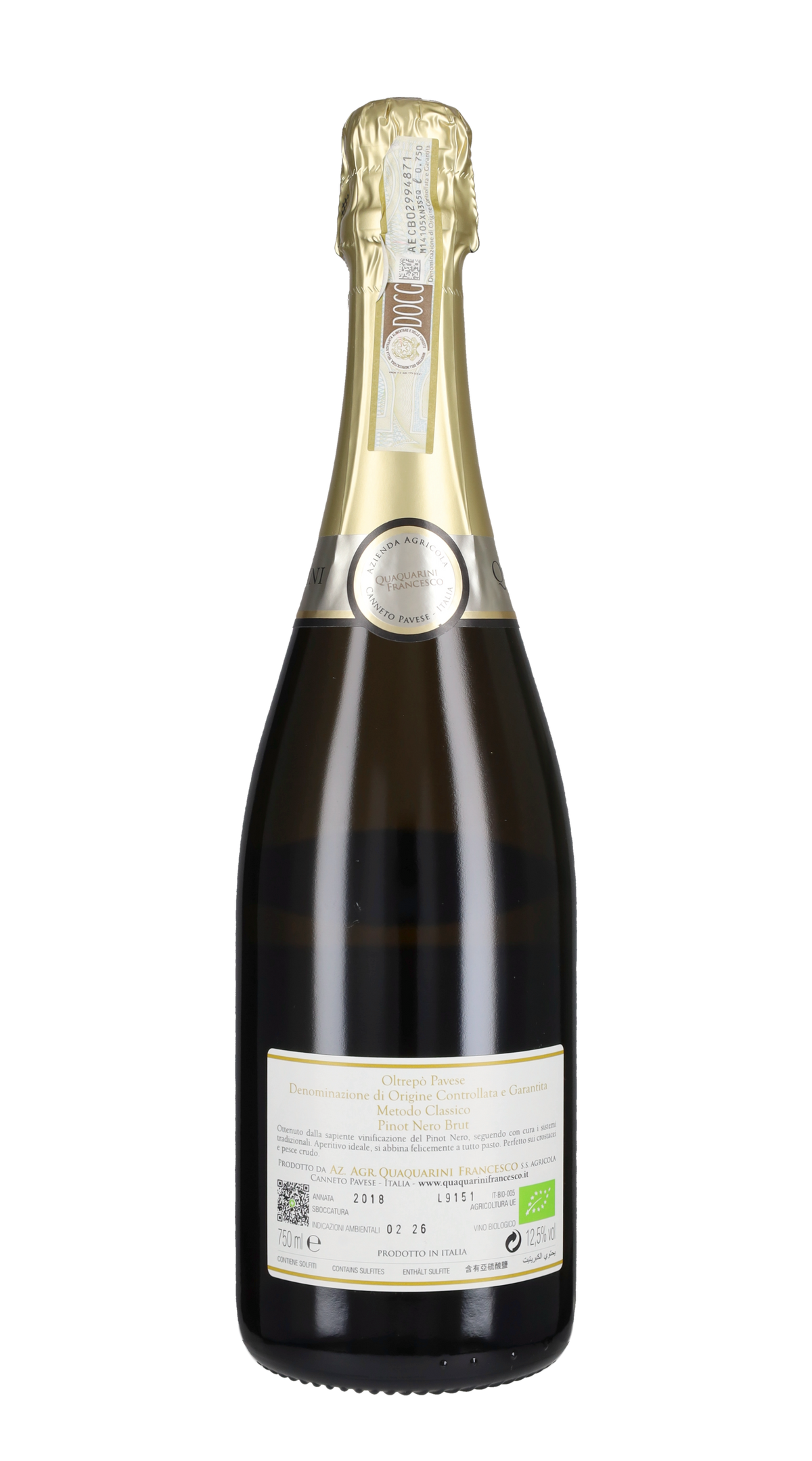 Spumante Metodo Classico Brut 'Classese' Francesco Quaquarini 2018