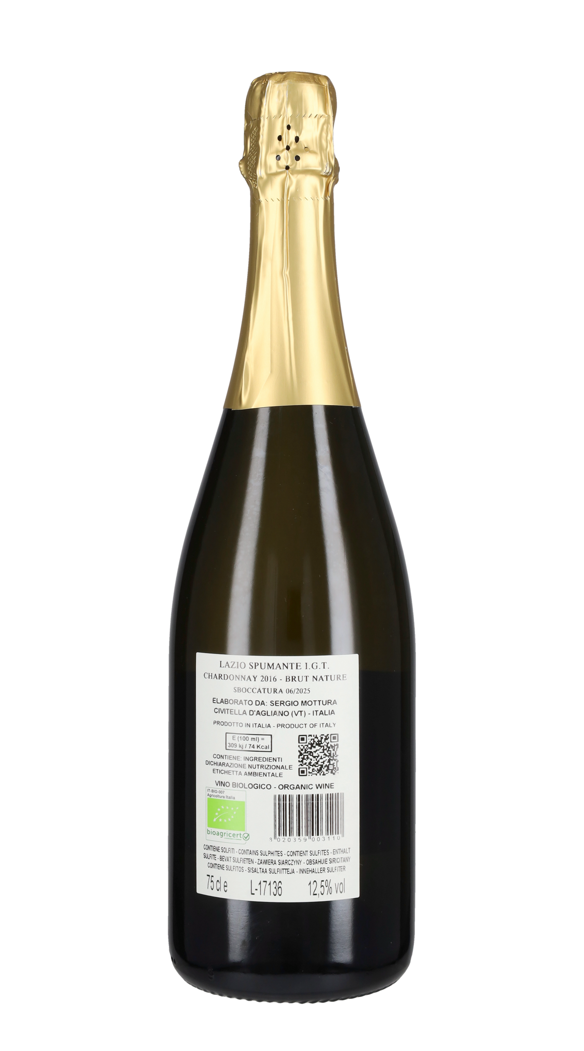 Spumante Metodo Classico Brut Nature Sergio Mottura 2016