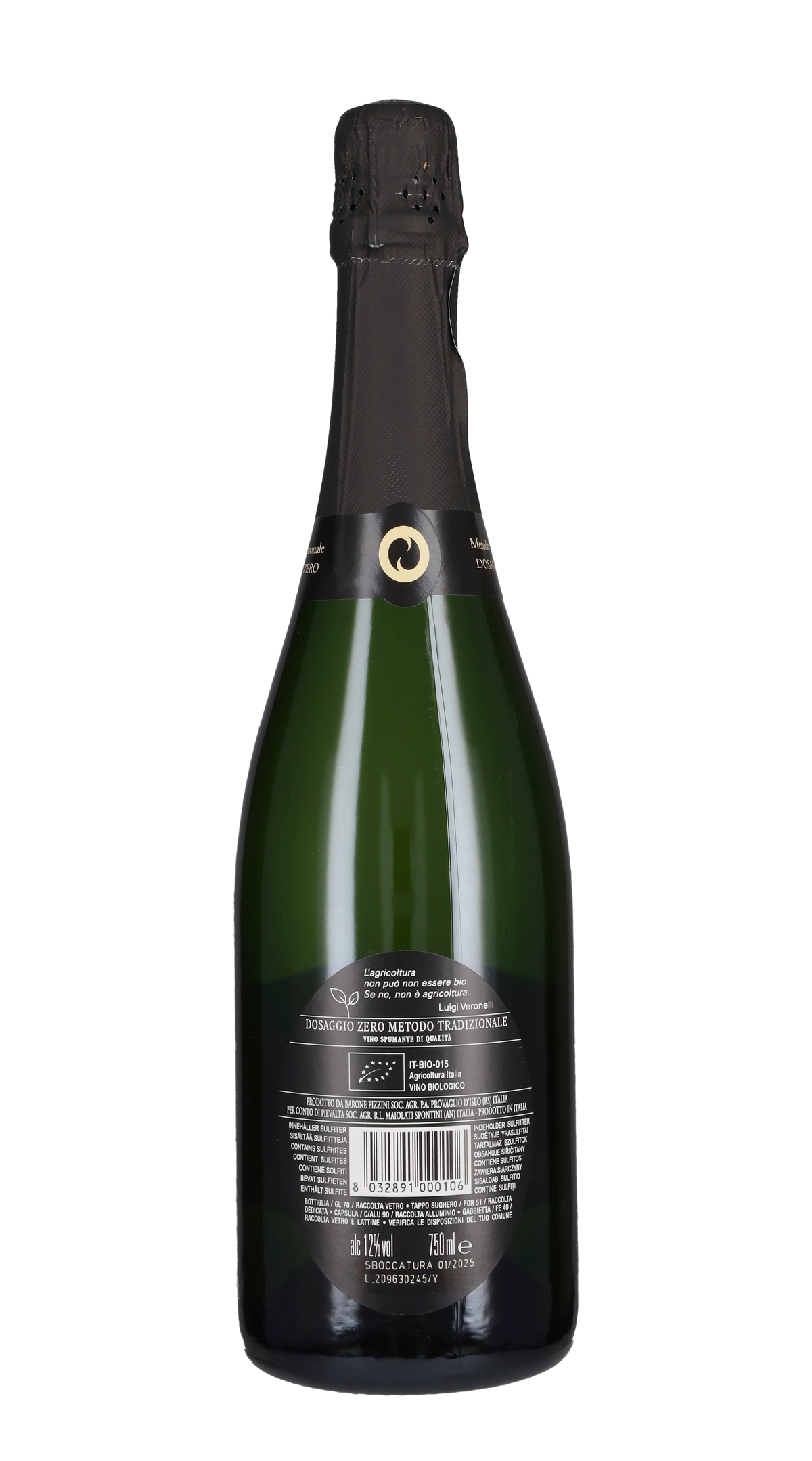 Spumante Metodo Classico Dosaggio Zero 'Perlugo' Pievalta