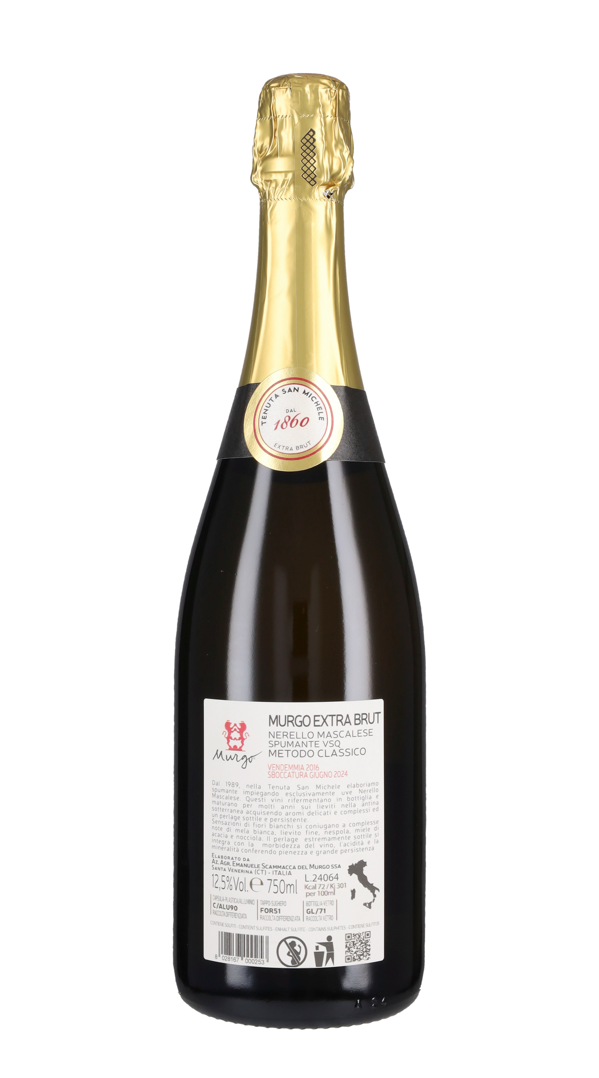 Spumante Metodo Classico Extra Brut Murgo 2016