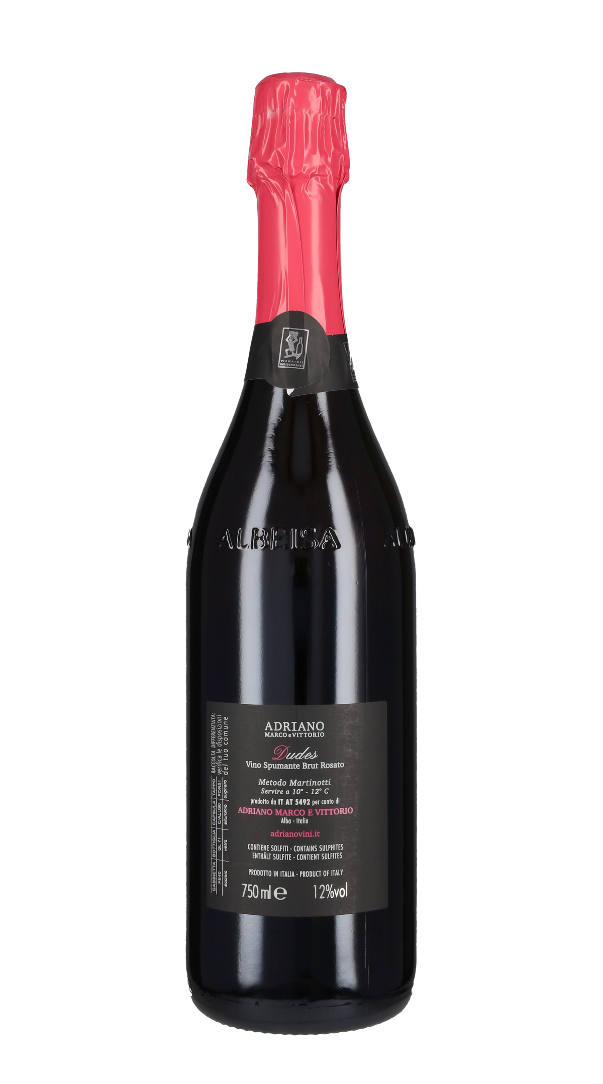Spumante Rosé Brut 'Dudes' Adriano Marco e Vittorio