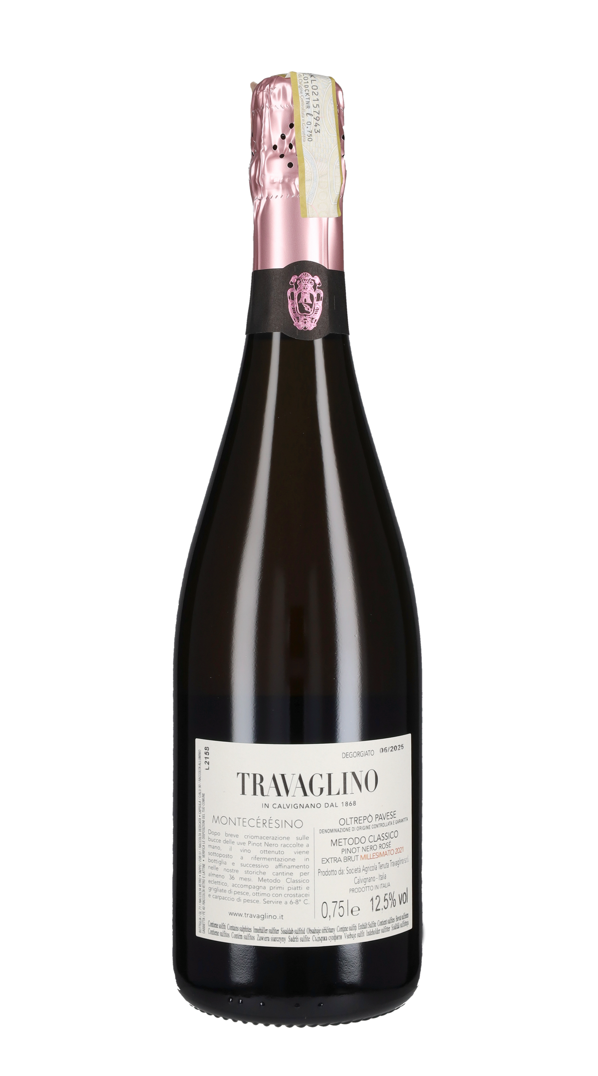Spumante Rosé Extra Brut 'Monteceresino' Travaglino 2021