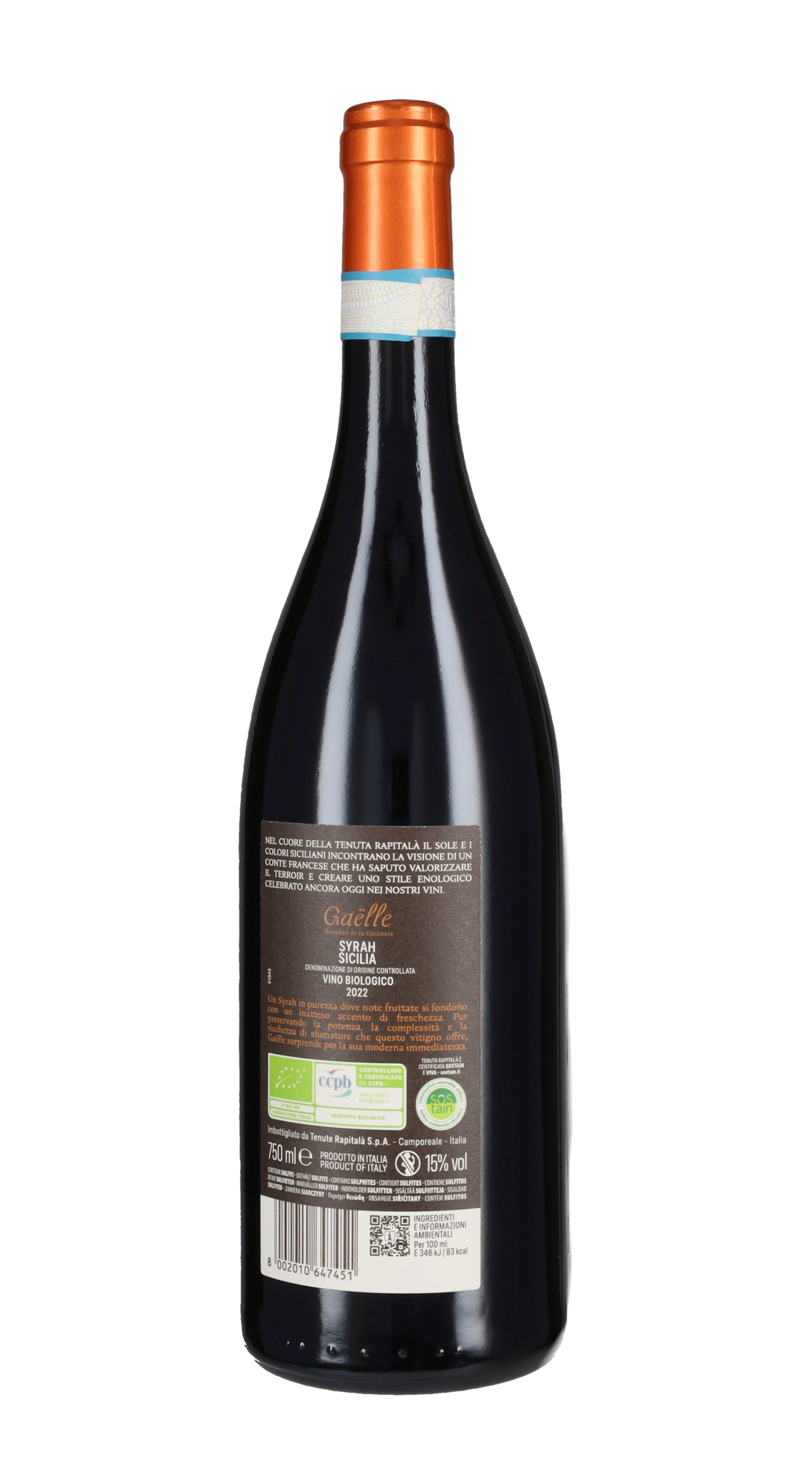 Syrah 'Gaëlle' Rapitalà 2022