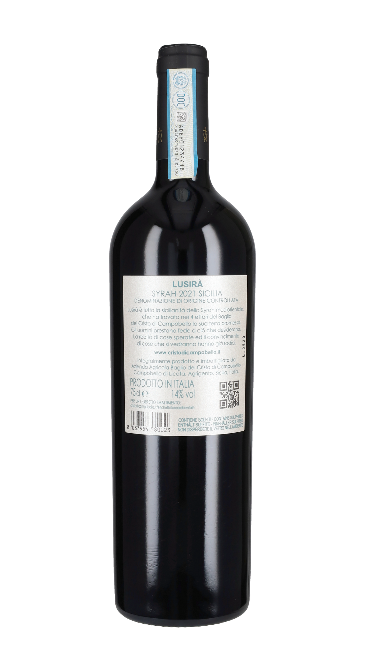 Syrah 'Lusirà' Baglio del Cristo di Campobello 2021