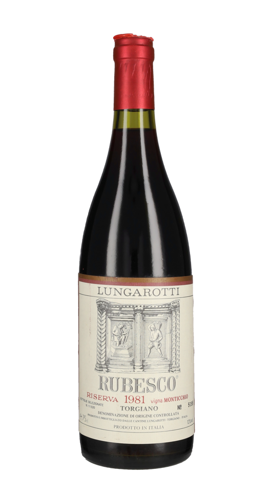 Torgiano Rosso Riserva 'Rubesco Vigna Monticchio' Lungarotti 1981