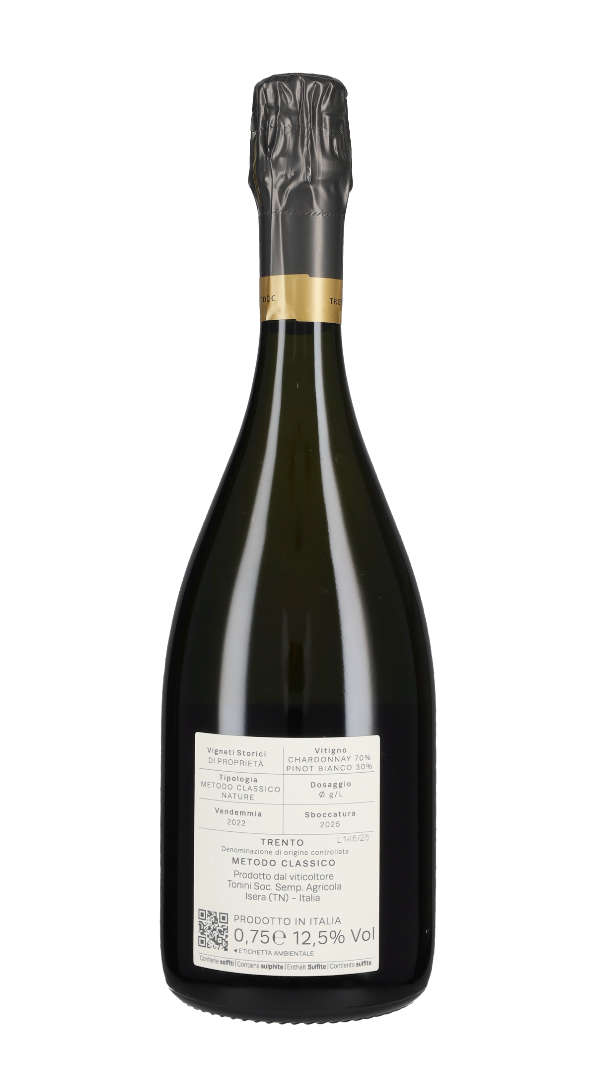 Trento Spumante Brut Nature Tonini