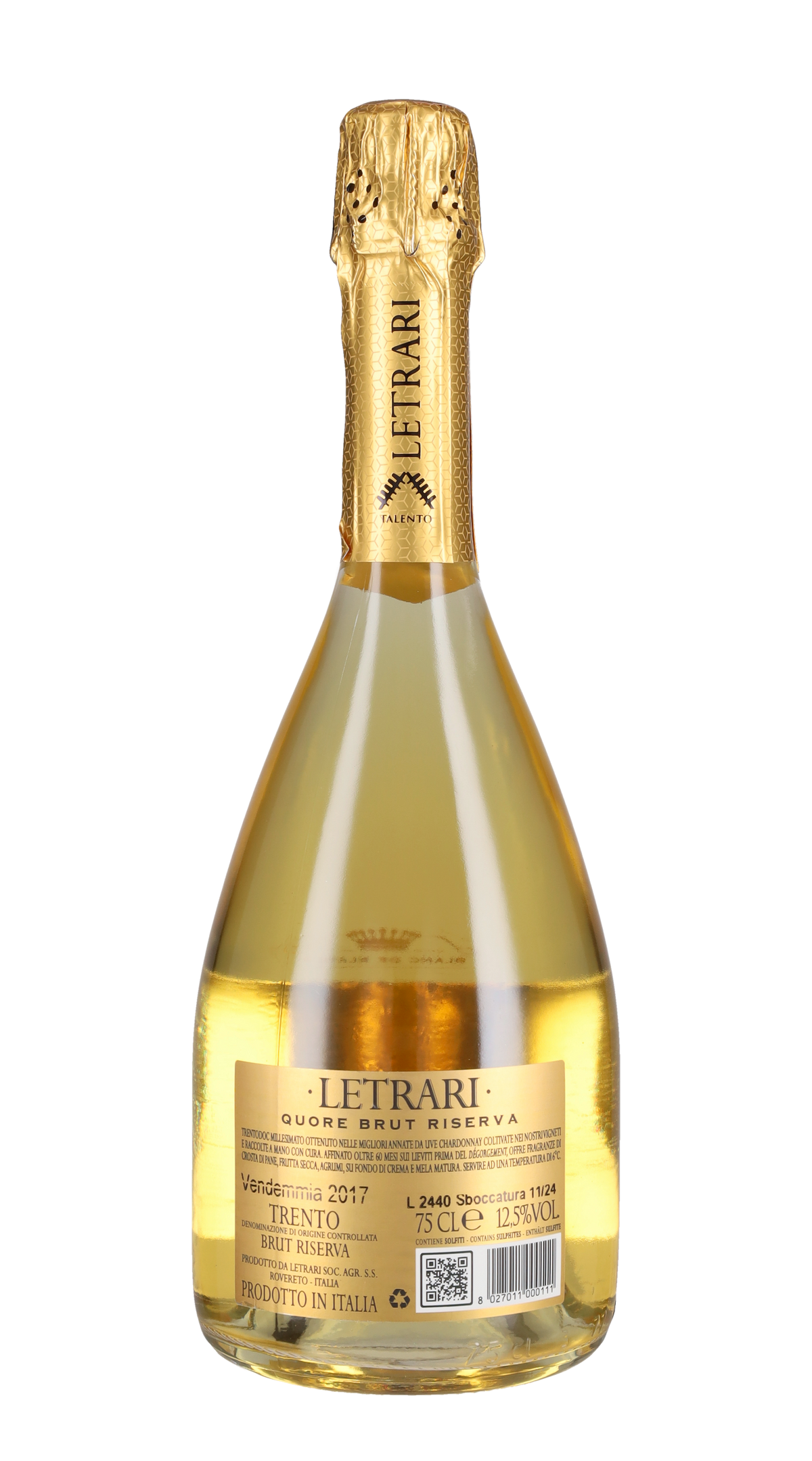 Trento Spumante Brut Riserva 'Quore' Letrari 2017