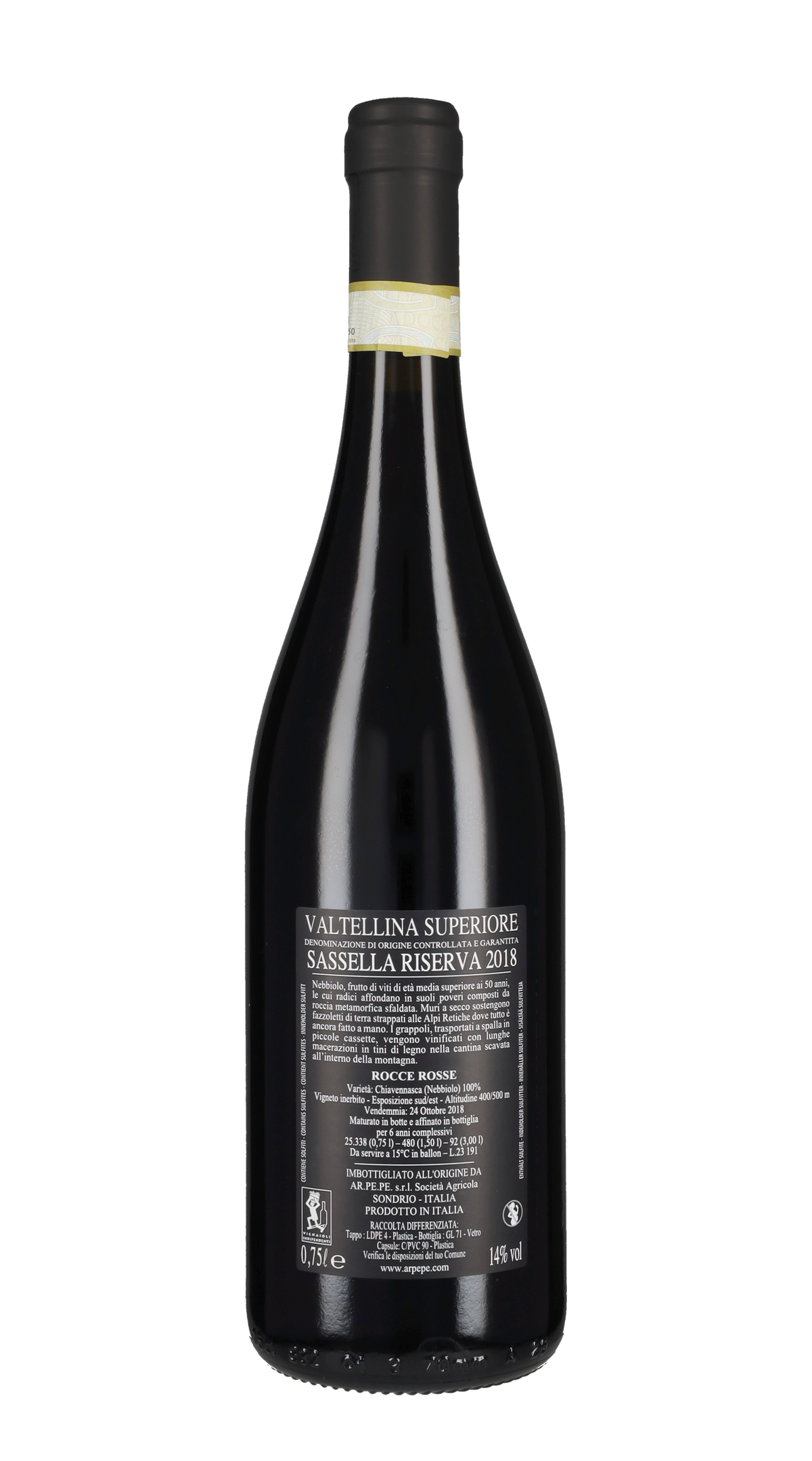 Valtellina Superiore Riserva Sassella 'Rocce Rosse' Ar.Pe.Pe. 2018