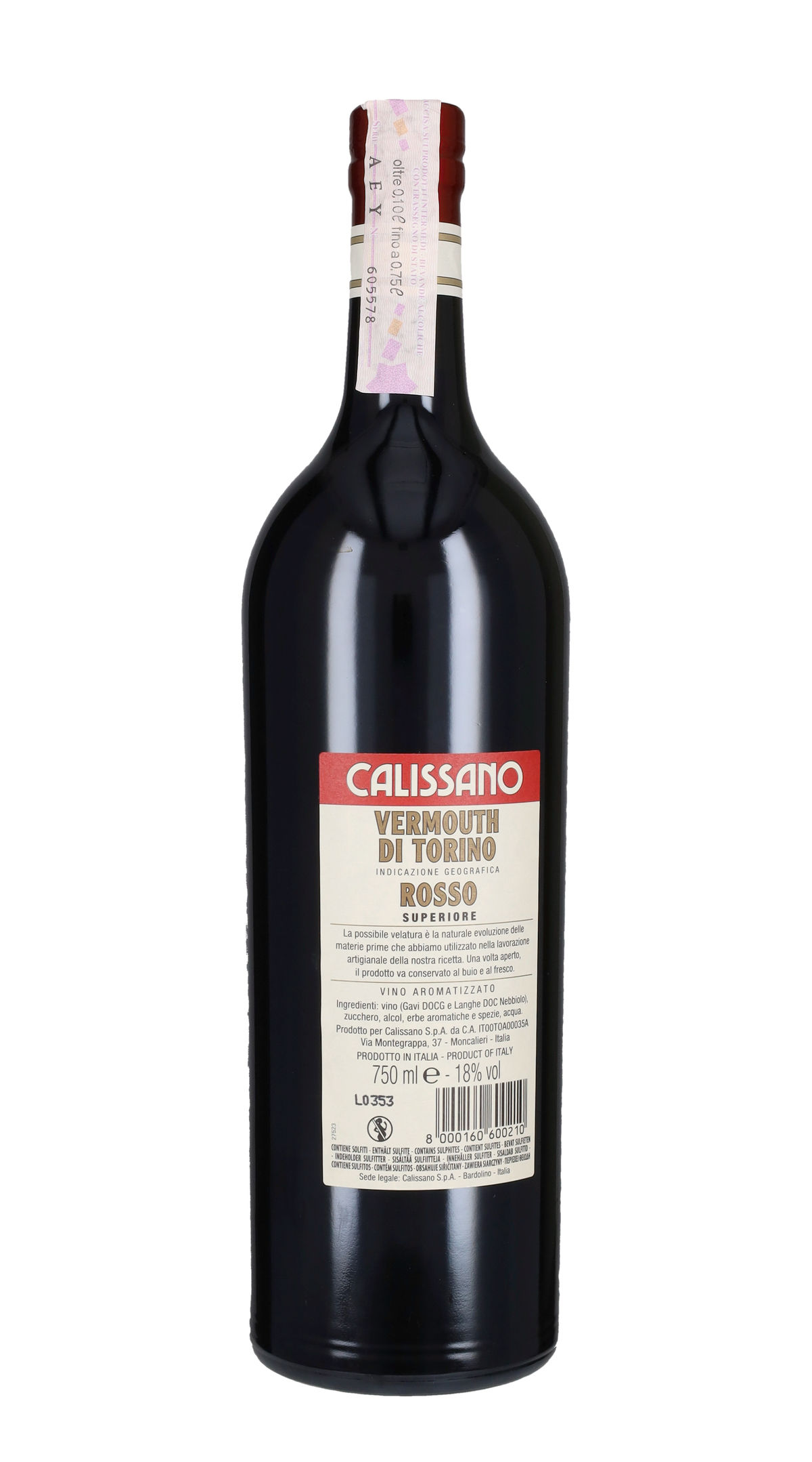 Vermouth di Torino Rosso Calissano