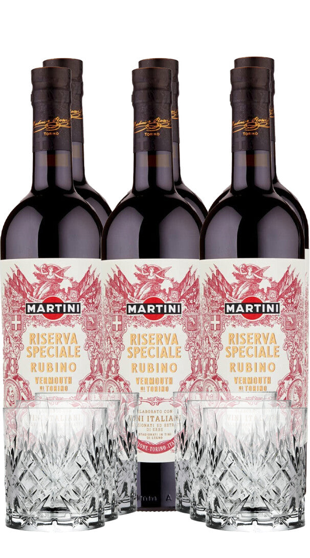 Box Vermouth di Torino Rubino Riserva Speciale Martini Glass Pack (6bt)